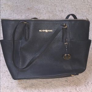 Black Michael Kors Large Crossgrain tote